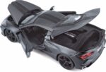 Maisto 2020 Chevrolet Corvette Stingray Coupe Z51 Grey-1:18 Model Car - Image 4