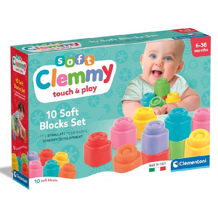 Clementoni Soft Clemmy 10 Building Blocks Set Clementoni Soft Clemmy 10 Building Blocks Set