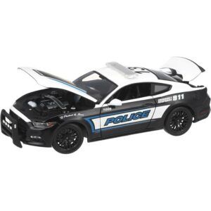 Maisto 2015 Ford Mustang GT -Black/White (Police)-1:18 Model Car