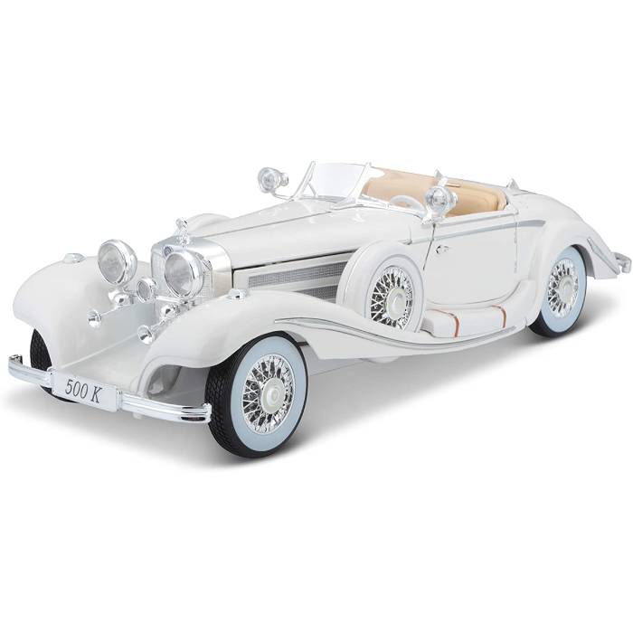 Maisto Mercedes-Benz 500 K Special Roadster Silver-1_18 Model Car (1) Maisto Mercedes-Benz 500 K Special Roadster Silver-1_18 Model Car