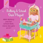 Glitter Girls 14-inch School Doll Mallory and School Desk Playset - Image 2