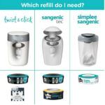 Tommee Tippee Twist&Click Nappy Bin - Blue - Image 4