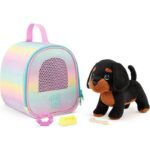 Glitter Girls Teckel Pup With Glitter Carrier