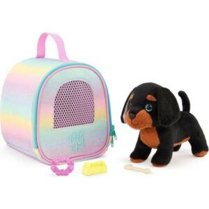 Glitter Girls Teckel Pup With Glitter Carrier