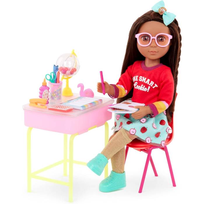 Glitter Girls 14 inch Doll Alessa With School Desk & Accessories Glitter Girls 14 inch Doll Alessa With School Desk & Accessories