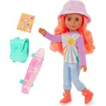 Glitter Girls 14 inch School Doll Sian With Skateboard