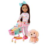 Glitter Girls 14 inch Doll Emmie With Plush Pup & Shopping Cart Playset - Image 3
