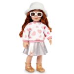 Our Generation Deluxe Outfit With Heart Print Top and Silver Skirt - Image 3