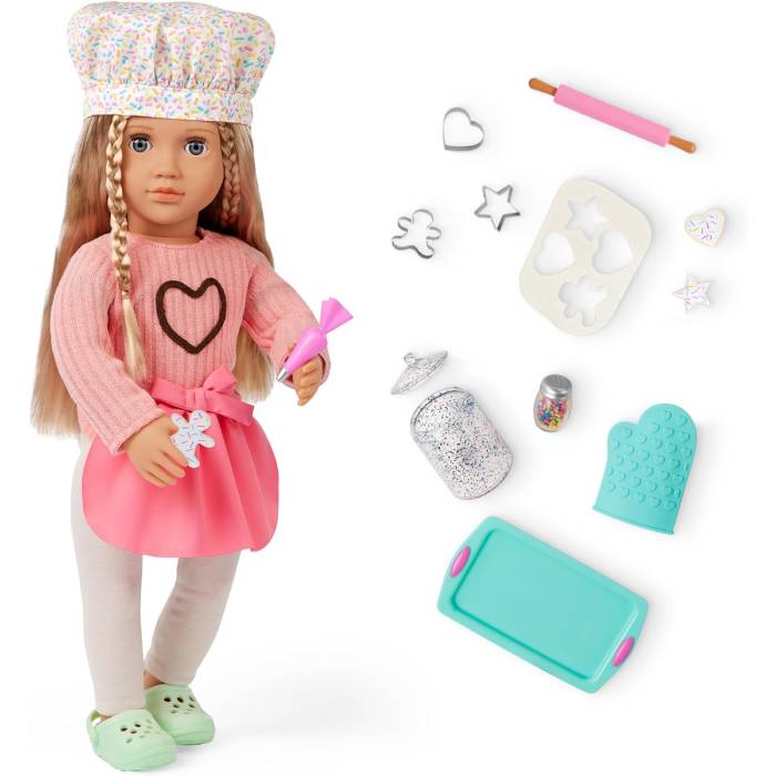 Our Generation 46 cm Baking Doll & Storybook Set-Emery Our Generation 46 cm Baking Doll & Storybook Set-Emery