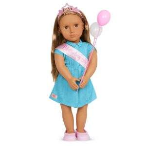 Our Generation 46 cm Birthday Party Doll in Cyan Dress-Anita