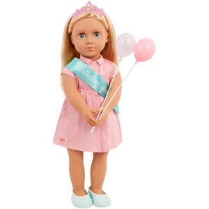 Our Generation 46 cm Birthday Party Doll in Pink Dress-Brenna