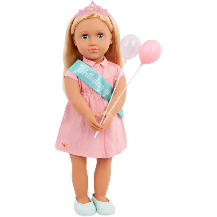 Our Generation 46 cm Birthday Party Doll in Pink Dress-Brenna Our Generation 46 cm Birthday Party Doll in Pink Dress-Brenna