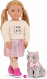 Our Generation 46 cm Doll Sheela & Pet Cat Plush Set - Image 2