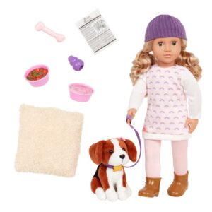 Our Generation 18-inch Doll & Pet Puppy-Ember & Elsie Beagle