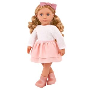 Our Generation 46 cm 18-inch Fashion Doll Effie with Pink Bow & Skirt Outfit
