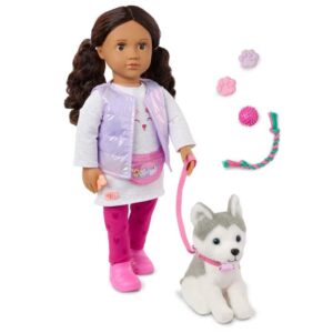 Our Generation 46 cm Doll & Pet Plush Puppy Set -Estella & Evi