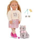 Our Generation 46 cm Doll Sheela & Pet Cat Plush Set