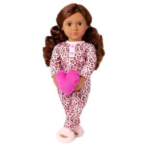 Our Generation 46 cm Gracia Doll in Leopard-Print Pajama