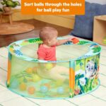 Bright Starts Rowdy Rainforest Stow & Go Baby Ball Pit with 20 Balls & 3 Ball Drops - Image 4