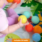 Bright Starts Rowdy Rainforest Stow & Go Baby Ball Pit with 20 Balls & 3 Ball Drops - Image 5