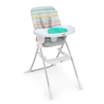 Bright Starts Dine Delight Compact Folding High Chair with 3-Section Plate