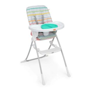Bright Starts Dine Delight Compact Folding High Chair with 3-Section Plate