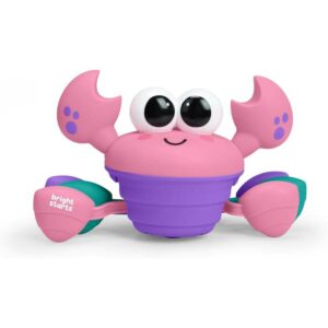 Bright Starts Rockin Crawling Crab Interactive Baby Toy with Music & Dancing-Pink