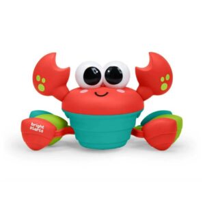 Bright Starts Rockin Crawling Crab Interactive Baby Toy with Music & Dancing-Red