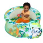 Bright Starts Rowdy Rainforest Stow & Go Baby Ball Pit with 20 Balls & 3 Ball Drops