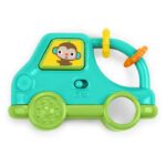Bright Starts Safari Driver Take Along Toy with Music and Lights-Green
