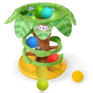 Bright Starts Tropical Twirl Ball Play Toy with Lights & Music