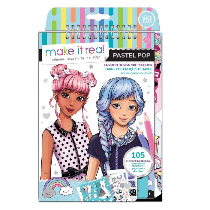 Make It Real Fashion Design Sketchbook - Pastel Pop Make It Real Fashion Design Sketchbook - Pastel Pop