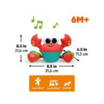 Bright Starts Rockin Crawling Crab Interactive Baby Toy with Music & Dancing-Red - Image 5