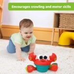 Bright Starts Rockin Crawling Crab Interactive Baby Toy with Music & Dancing-Red - Image 6