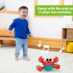 Bright Starts Rockin Crawling Crab Interactive Baby Toy with Music & Dancing-Red - Image 7